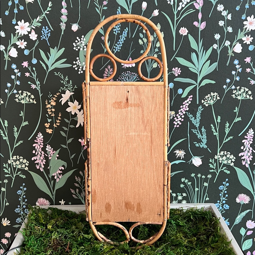 VINTAGE wicker/ bamboo/ wall-mounted storage rack, for mail, or magazines 70ʼs - Picture 6 of 15